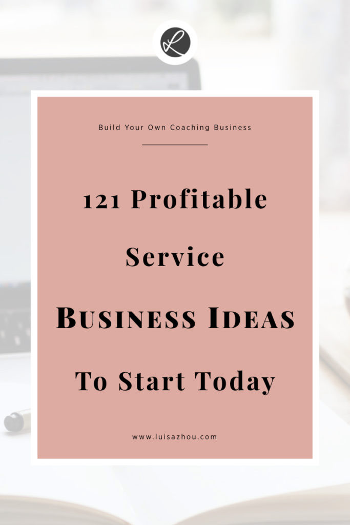 profitable service business ideas pin