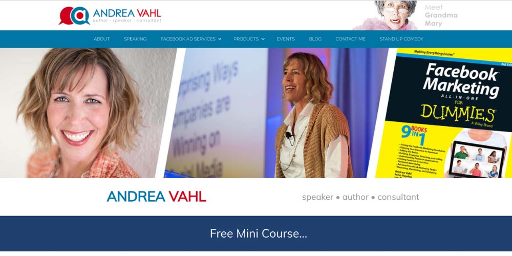 Andrea Vahl website