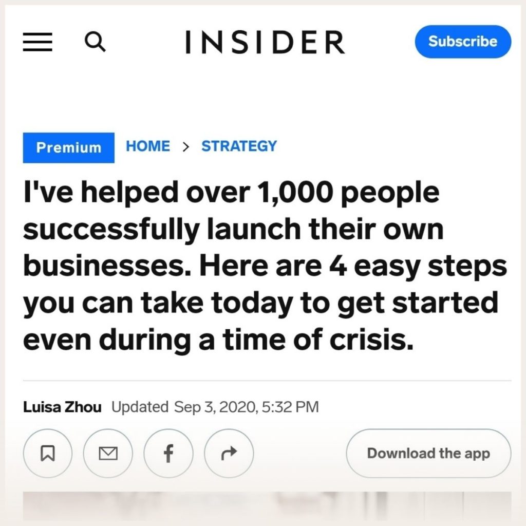 Screenshot of Business Insider article