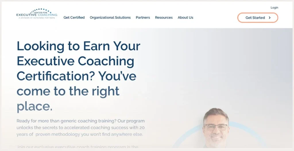 Screenshot of Center for Executive Coaching