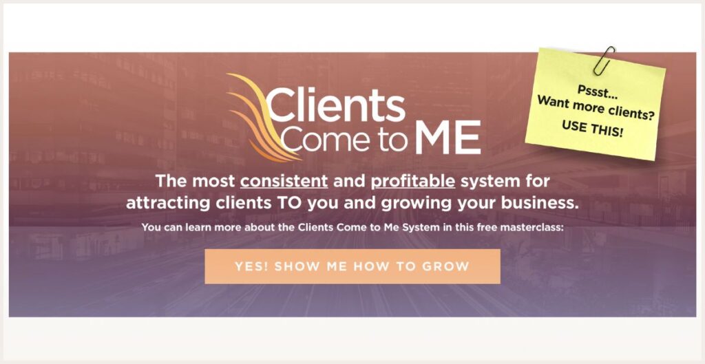 Clients Come to Me Course Page