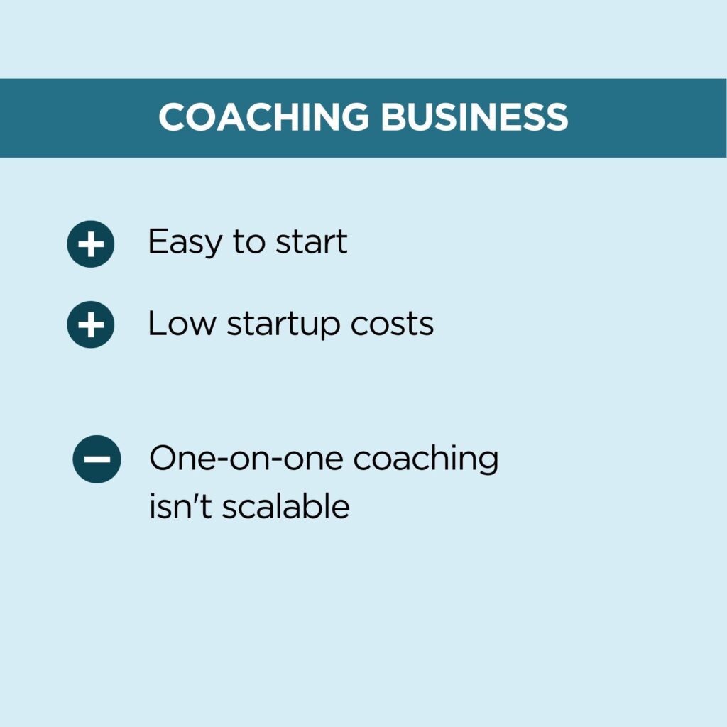 Image of pros and cons of a coaching business