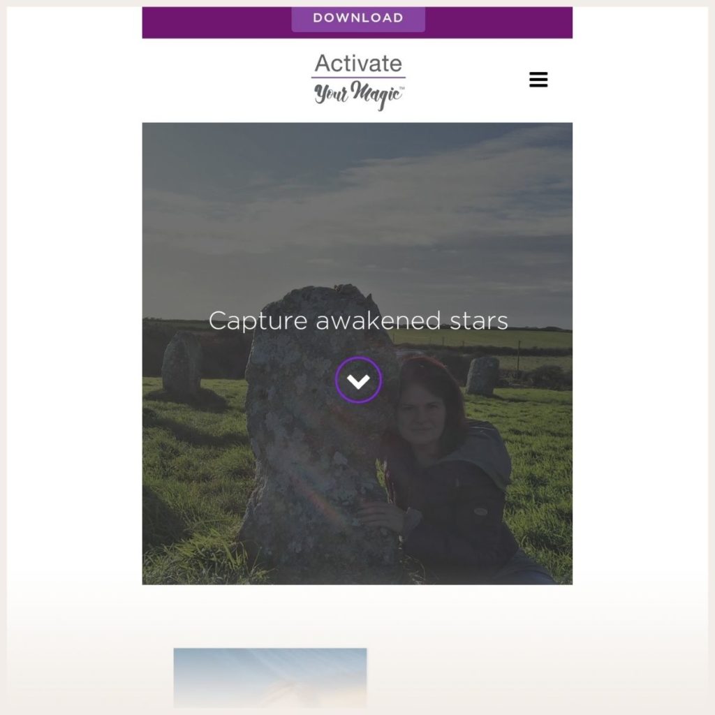 Screenshot of Activate your magic website