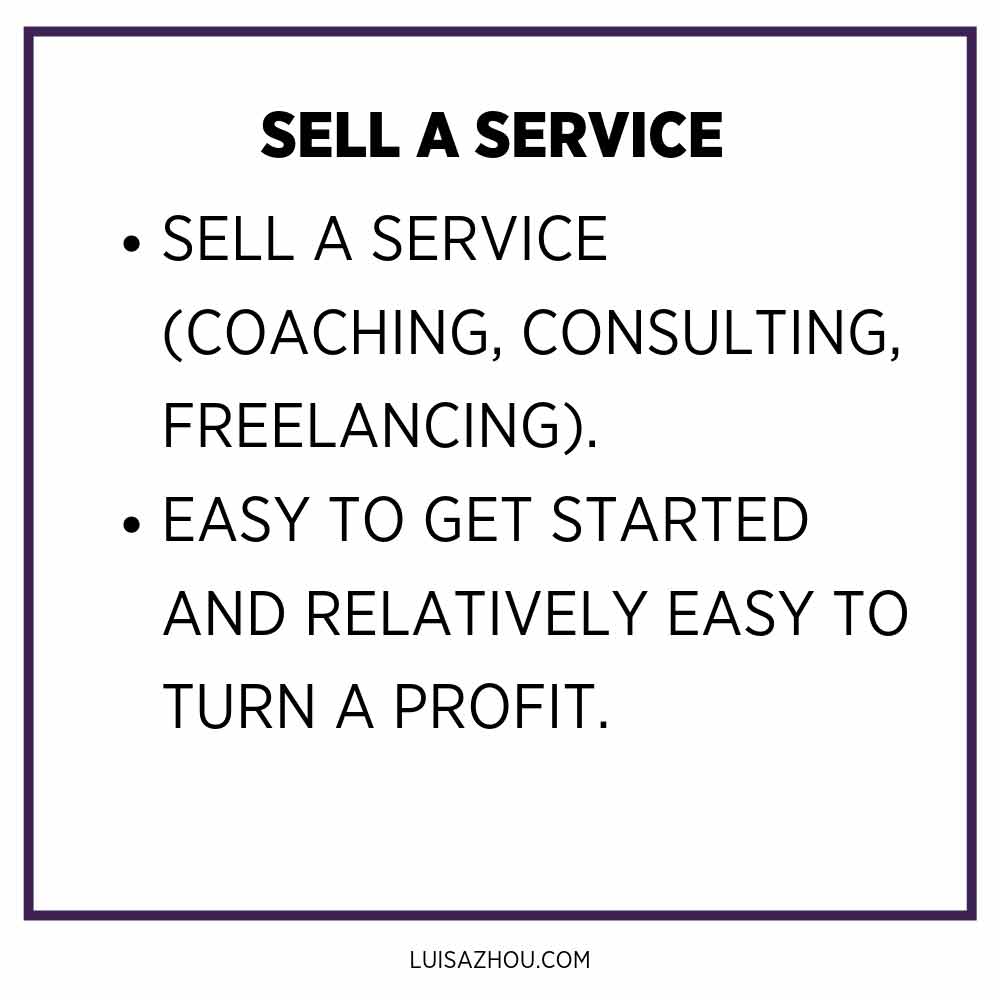 Sell a service table