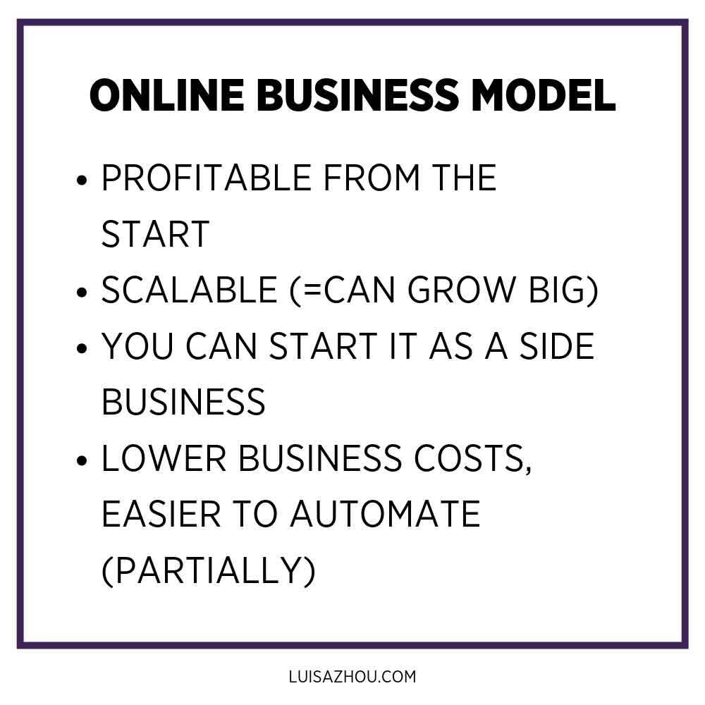 Online business model table