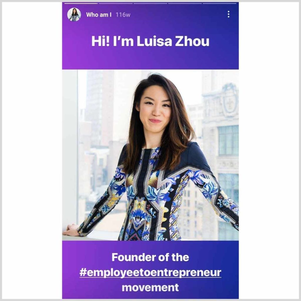 Luisa Zhou story example