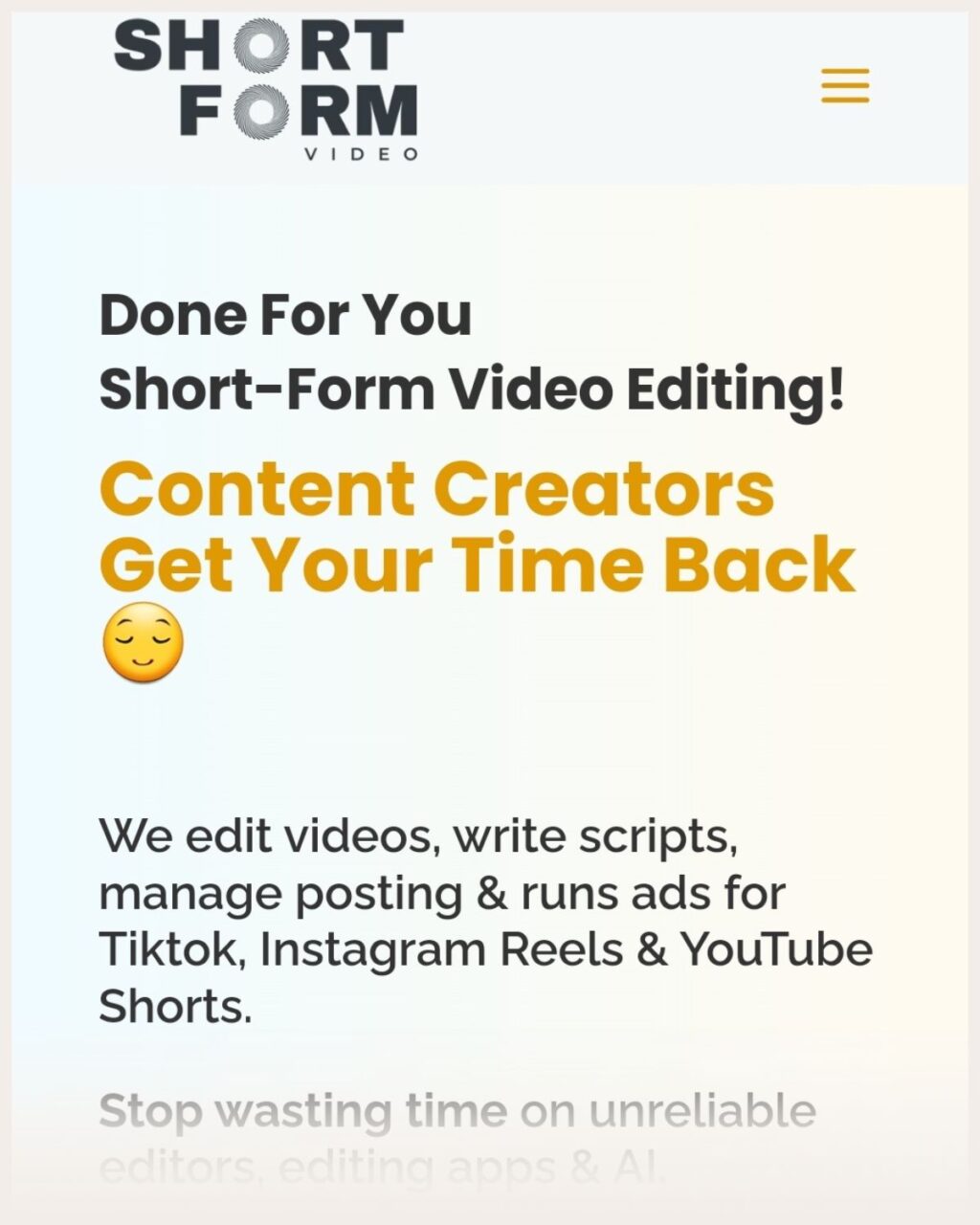 Short Form Video Co website