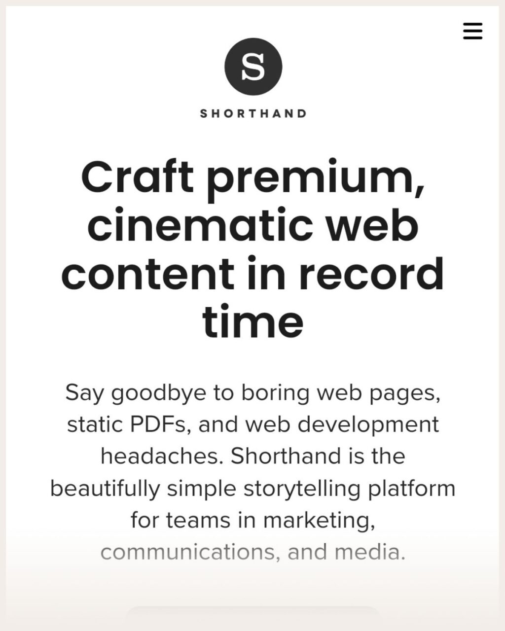 Shorthand Content website