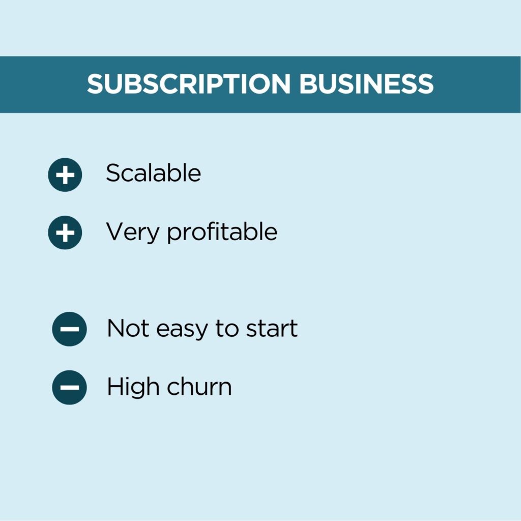 Image of pros and cons of subscription businesses