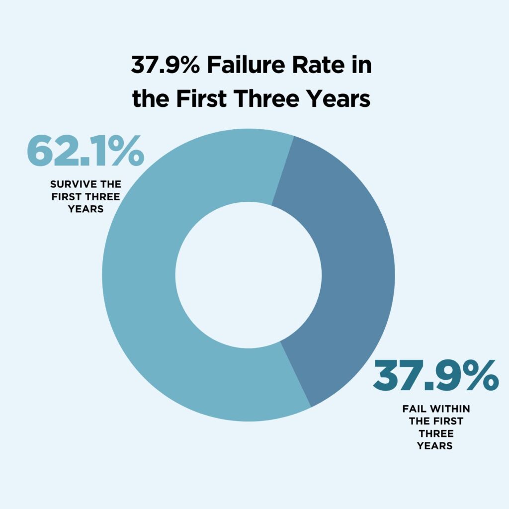 Three year business failure rate