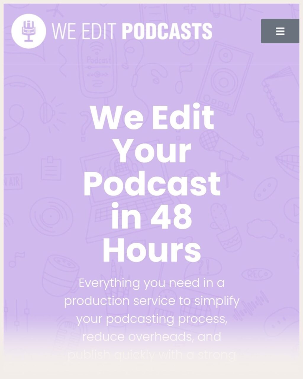 We Edit Podcasts website