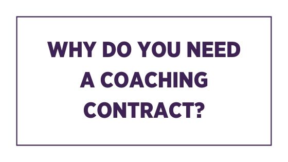 why do you need a coaching contract