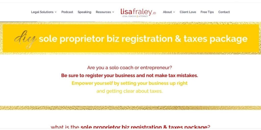 Business registration template