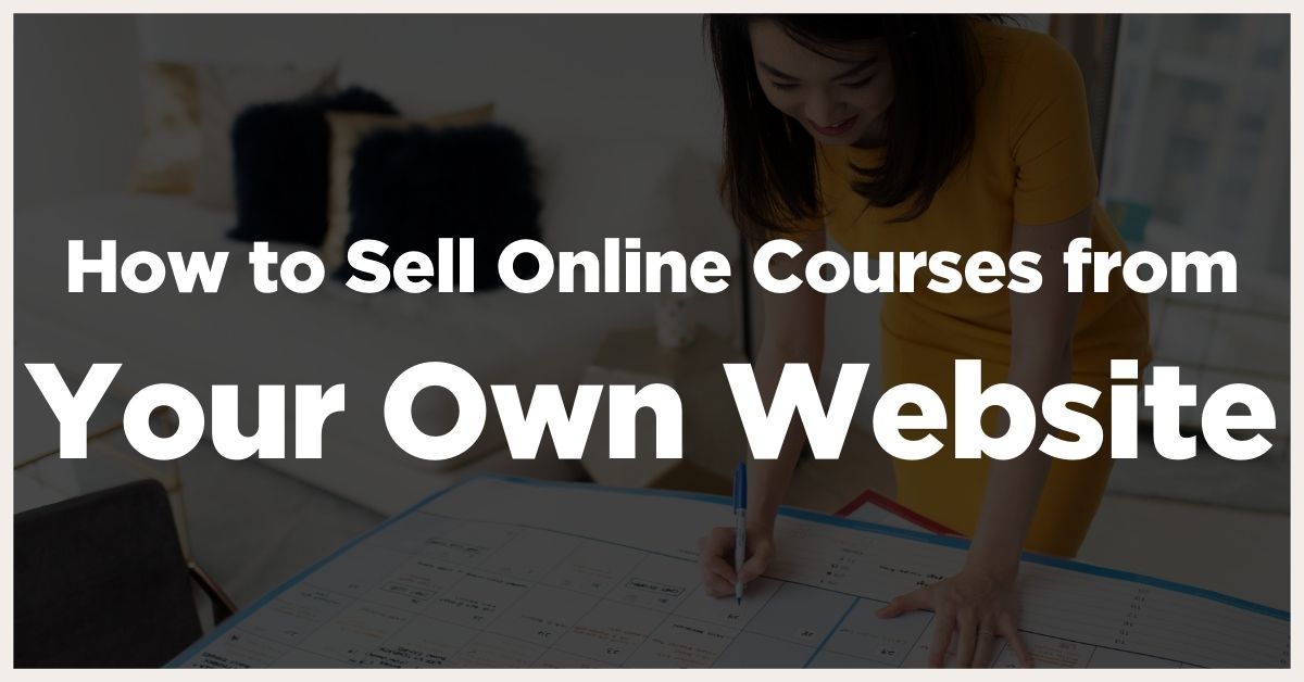 sell online courses from your own website